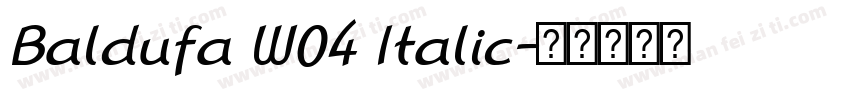 Baldufa W04 Italic字体转换